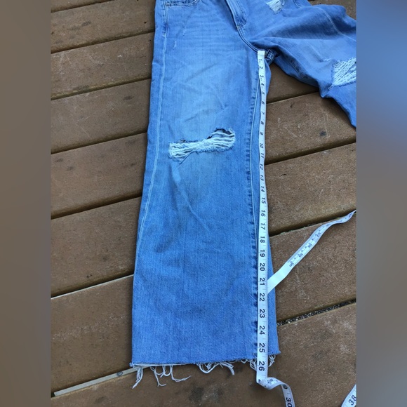 EXPRESS SIZE 00 DISTRESSED HIGH RISE WIDE LEG JEANS H19 - Picture 7 of 10